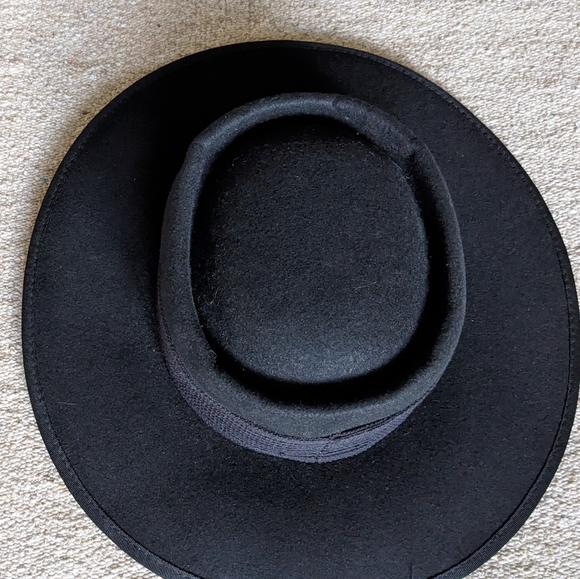 Luna Blum x Olive & Pique OOAK Hand Painted Lightning Bolt Wool Black Hat - Picture 8 of 16